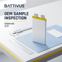 Batterie LiPo polymère au lithium BATTIVUS 5000mAh 3.7V 30C à décharge élevée, cellule en pochette 150x50x7mm 117g pour pack de batterie d'outils électriques