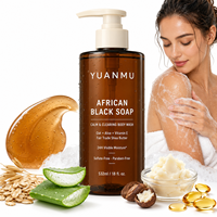 Nettoyant Corporel Hydratant et Nourrissant 24H Visiblement Efficace, Éclatant, Apaisant et Purifiant au Savon Noir Africain
