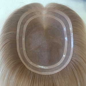 2026 Nuovo Topper per Capelli Umani <span class=keywords><strong>con</strong></span> Perline in Fine Mono Toupee per Donne, Base Mono in Capelli Vergini, Onda Naturale, Ricci, Copertura per Perdita di Capelli - Product Image 5