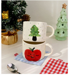 Taza de Café Original de Apple con Diseño de Árbol de Navidad, Linda Taza de Cerámica para Agua, Taza para Desayuno - Product Image 5