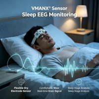 Capteur EEG sec flexible jetable VMANX pour la surveillance des ondes cérébrales, électrode FPC, équipement de détection médicale portable, support personnalisé