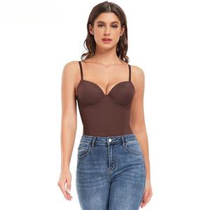 Tuta da donna con ferretto Push up con ferretto personalizzato tinta tinta unita spalline regolabili sottili per il controllo della pancia in pizzo che Lifting la tuta da donna - Product Image 3