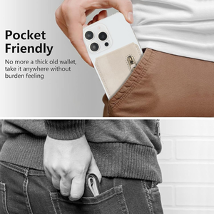 Mobile Phone Bag PU Leather Desktop Phone <strong>Holder</strong> &amp; Card Wallet Strong Magnetic RFID Blocking <strong>iPhone</strong> 17 Compatible Plain Design - Product Image 6