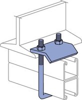 Équerre de fixation en U galvanisée pour poutre I, équerre de fixation pour profilé Unistrut