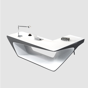 Mesa de Oficina LBZ06 para Gerente, Jefe o CEO en Forma de L de <span class=keywords><strong>Madera</strong></span> Blanca, <span class=keywords><strong>Escritorio</strong></span> Ejecutivo para Muebles de Oficina - Product Image 6