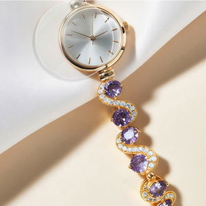 26 Nouvelles montres pour femmes serties de diamants, montres à quartz haut de gamme avec pierres précieuses, <span class=keywords><strong>bracelet</strong></span> de luxe léger et élégant pour femmes - Product Image 5