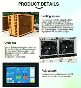 Four de séchage à pompe à chaleur à commande automatique haute capacité KT, économe en énergie, respectueux de l'environnement, pour la transformation des aliments et des produits chimiques, 380V 4500W - Product Image 3
