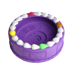 Bol d'alimentation portable en silicone en forme de gâteau avec logo graphique personnalisé en relief pour animaux de compagnie, gamelles pour chats et chiens, fabricant - Product Image 5