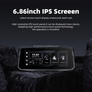 Écran de navigation GPS pour moto, 6,86 pouces, étanche, amovible, BT, sans fil, CarPlay, Android Auto, écran TPM, Moto GPS Carplay - Product Image 2