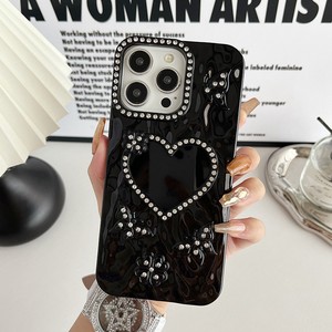 Luxury Diamond Wave 3D Love Mobile Phone <b>case</b> for <b>IPhone</b> 17 16 15 14 Pro Max Glitter 3D Butterfly Soft TPU <b>Shockproof</b> Cover Back - Product Image 5