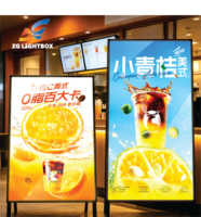 Cadre d'affichage pliable, boîte à lumière, panneau publicitaire portable à LED alimenté par batterie, support d'affichage lumineux à ouverture rapide 5000