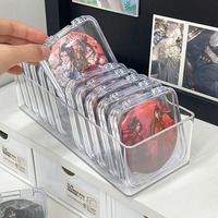 Boîte de Rangement Transparente pour Ongles, Boîte de Rangement pour Badges, Grand Emballage Fait Main pour Faux Ongles, Boîte Vide Carrée pour Colliers