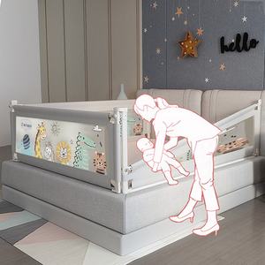 Barandilla de Seguridad Ajustable para Cama de Bebé, Protector de Cama Plegable Anticaídas para Niños Pequeños con Tela Transpirable - Product Image 1