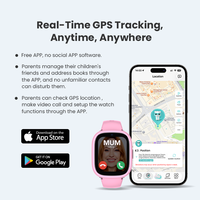Reloj Inteligente LAGENIO para Niños con Tarjeta SIM 4G, Correas Intercambiables, Videollamadas HD, GPS, LBS, WIFI, CE, FCC, RoHS, SOS