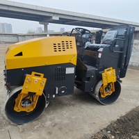 Rouleau compacteur vibrant diesel Sunblaze 3 tonnes à double tambour avec force d'excitation de 60 kN, engin de construction autoporté