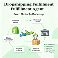 Agent de Dropshipping Tout-en-un pour le Traitement des Commandes des Boutiques Shopify, Logistique Mondiale, Service DDP