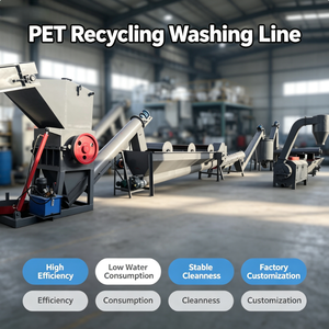 Ligne de production entièrement automatique pour le recyclage des déchets plastiques : broyage, lavage, nettoyage et séchage des films PP/PE et des flocons de bouteilles - Product Image 4