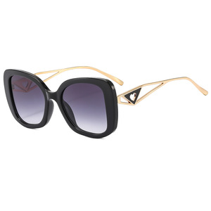 <b>Square</b> <b>Sunglasses</b> Women Gradient Lenses UV400 Full Rim Metal Frame Fashion Casual Adult - Product Image 1