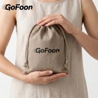 Pochette à cordon en coton durable et réutilisable avec logo personnalisé, vente en gros d'usine, pour cadeaux de mariage et emballages quotidiens