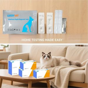 고양이 코로나바이러스(FCoV) 항원 신속 혈액 검사 키트 수의학 검사 스트립 동물 수의학 - Product Image 1