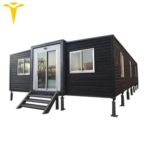 Australia 20ft 40ft New Design luxury Tiny house living Prfab Folding 2 3 bedroom Expandable Container House With Bathroom