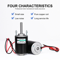 Mini moteur à aimant permanent DC à grande vitesse 12V/24V 30W 7000 tr/min avec brosse pour machines textiles/équipement médical