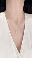 Collar de Cadena con Colgante de Plata de Ley 925 Certificada por Fábrica, con Moissanita y Circonita, Venta al por Mayor de Joyería Directa de Fábrica