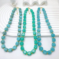 Collier pendentif en acrylique CH-LHN2021 avec motifs croix/tortue/dollar, perles rondes en acrylique, vente en gros, collier tendance pour femme