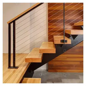 Thẳng cầu thang cổ điển cầu thang treads mới nhất thiết kế rèn sắt cầu thang thiết kế cầu thang kính lan can giá