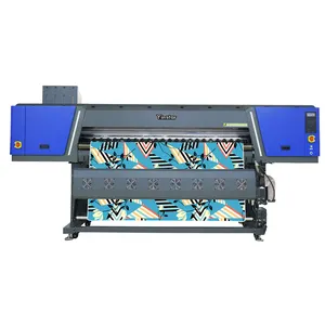 6 kaki pewarna sublimasi inkjet Printer kustom industri 8 i3200 printhead untuk kain dan tekstil roll untuk roll transfer printing