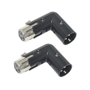 Enchufe XLR En Forma de L Conector de 90 grados 3 pines Microfono <span class=keywords><strong>Macho</strong></span>/hembra Linea de Audio Soldadura Carcasa de Metal XLR - Product Image 4