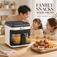 Friteuse à air AnboLife 1200W 40°C à 200°C Écran tactile Tiroir en verre 5,5L pour la maison