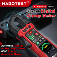 Multimètre à pince numérique Habotest Ht205ds 600a Testeur de courant alternatif Résistance Température Analyseur de diode/capacité Iii 600v