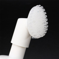Flacon pompe en plastique de qualité alimentaire de luxe de 3,5 oz avec brosse en silicone noir et turquoise pour nettoyant chaussures et shampoing, capacité 100 ml/150 ml