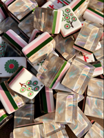 Jeu de Mahjong Américain 160 Tuiles Acrylique 4 Couches Gris Marbre Moderne Luxe Mahjong Complet Cadeau Taille Standard Personnalisé OEM