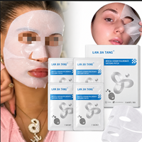 Masque en tissu à l'acide hyaluronique pour un nettoyage en profondeur des pores, améliore la peau sèche, raffermit et répare