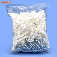 Ancrage en plastique pour cloison sèche Elehk # 8 chevilles auto-perceuses avec vis, chevilles en nylon, vis, chevilles murales en plastique, chevilles pour cloisons sèches