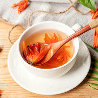 Bunga Lily Kering Oranye Cerah, Bunga Utuh yang Dapat Dimakan untuk Teh, Grosir dalam Jumlah Besar
