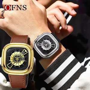 นาฬิกาข้อมือควอตซ์แฟชั่น OFNS 1312 สำหรับผู้ชาย ดีไซน์สี่เหลี่ยมจัตุรัส ฟังก์ชั่นหลากหลาย กันน้ำ - Product Image 1