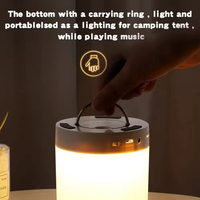 Haut-parleur audio portable sans fil BST 2025, portée 10m, mini-lecteur, commande tactile, alimenté par batterie, lampe de chevet RGB