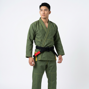 Kimono de Jiu-Jitsu Brésilien pour Hommes, Vert Olive, Adulte, Uniforme d'Arts Martiaux, Tenue d'Entraînement, Judo, Karaté, Meilleure Qualité - Product Image 1
