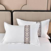 Ensemble de literie en coton pour hôtel 5 étoiles, 4 pièces, collection de draps brodés de luxe