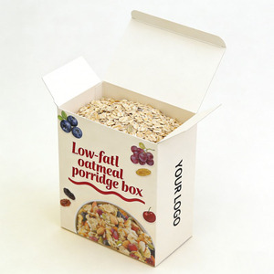 Boîte d'emballage en matériaux recyclés pour flocons <span class=keywords><strong>de</strong></span> <span class=keywords><strong>céréales</strong></span> à grains gros, aliments, graisses, santé, horizontale, 350g/500g, emballage <span class=keywords><strong>de</strong></span> boîte <span class=keywords><strong>de</strong></span> <span class=keywords><strong>céréales</strong></span> - Product Image 3