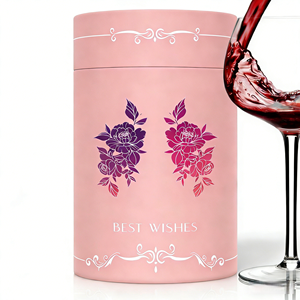 Luxury Custom Logo Cylinder Box for Wine Glass Packaging Protective Round Gift Tube Wholesale Personalized Print Round Gift Box - Product Image 1