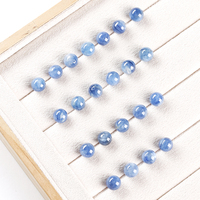Perles rondes en kyanite naturelle brésilienne 5A, 7-16 mm, bleu intense, polies, pour la fabrication de bijoux, bracelets et colliers DIY