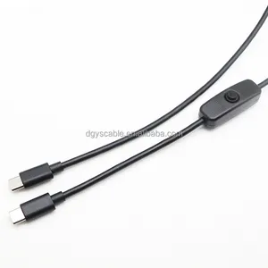 1.5M Usb Type-c Male TO Usbtype-c Male Cable With On/Off Power Switch Cable PDCharging Switch Cable