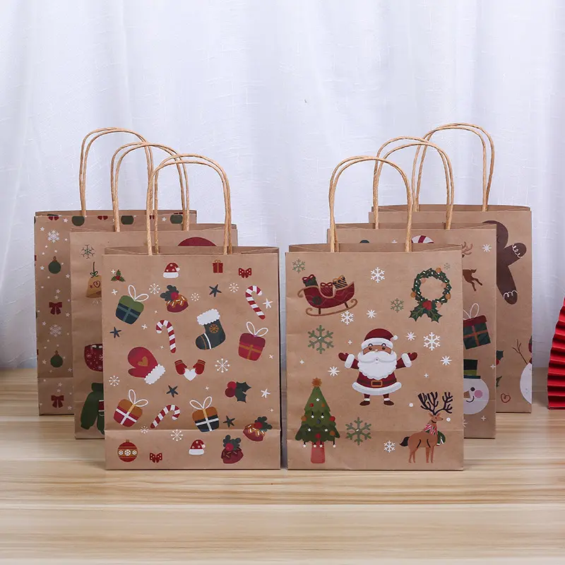 Thickened kraft paper shopping bags wholesale cheap price tissue paper bags