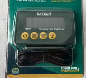 Indicateur de température étanche Extech TM20 IP65 avec sonde en acier inoxydable de 20 mm, câble de 2,9 m, alarme Min/Max pour laboratoires - Product Image 6