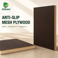 Contreplaqué filmé antidérapant écologique Jinbase Poplar 18 mm 1220x2440 mm E0 pour planchers de camions et plateformes de travail