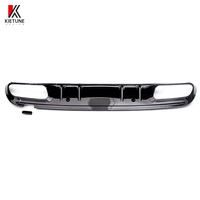 Diffuseur de pare-chocs arrière KIETUNE C-Class W205 avec embouts d'échappement en plastique noir brillant poli pour kit carrosserie de berline Mercedes-Benz